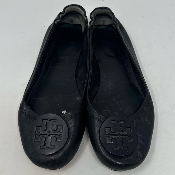 Tory Burch Women’s Minnie Travel Ballet Flat Genuine Leather Perfect Black 8.5 - Picture 3 of 12